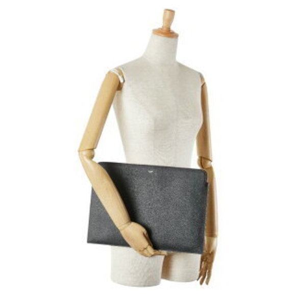 Celine clutch bag document holder black leather - Picture 8 of 8